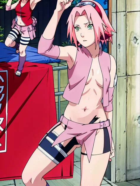 Sakura Haruno nude,wide hips,abdomen,sexy ,Show your armpits,Leg kick, Raise your legs high.,IPST, naked,Torn shirt,far corner,sleep, Behind the bed,open shirt,nipple, ห้องsleep, Behind the bed, sleepหงาย, sexually aroused,Whole breast milk