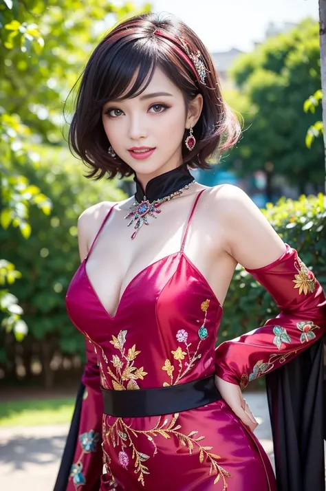 (masterpiece:1.4), (best quality:1.4), ultra high res, ultra high resolution, ((detailed facial features)), HDR, (realistic, photorealistic, photo-realistic:1.37), full body Esbian, sexy Vietnamese model, (-anime), vivid colors, ((vivid colors multicolor (...