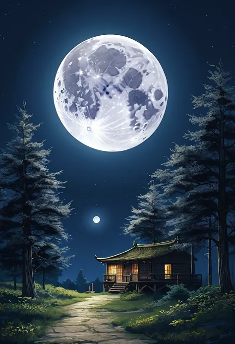 (Full moon), (still life),(best quality:1.2),(master piece:1.2),(8k),(16k:1.2),(Illustration),(Best Quality:1.2), (Ultra-detailed:1.2),(top-quality:1.2),(​masterpiece:1.2)