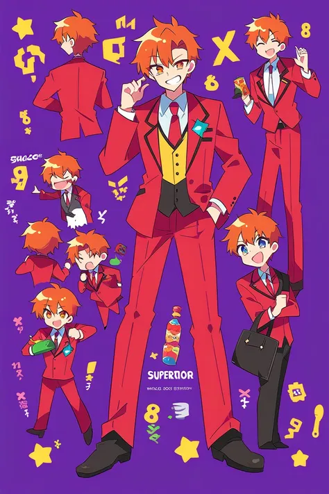 score_9, score_8_superior, sauce_anime, one boy,suit,smiling,whole body