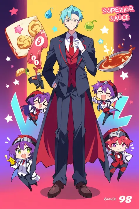 score_9, score_8_superior, sauce_anime, one boy,suit,smiling,whole body