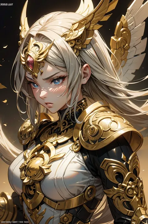 intricate anime-style fighter girl, detailed facial features, large expressive eyes, delicate lips, long eyelashes, intricate anime hairstyle, dynamic pose, detailed clothing, complex patterns and textures, vibrant colors, dramatic lighting, highly detaile...