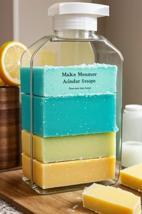 make an attractive poster for homemade detergents and soaps