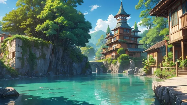 imagen ramdon, reminiscent of Studio Ghibli or Lofi illustrations
