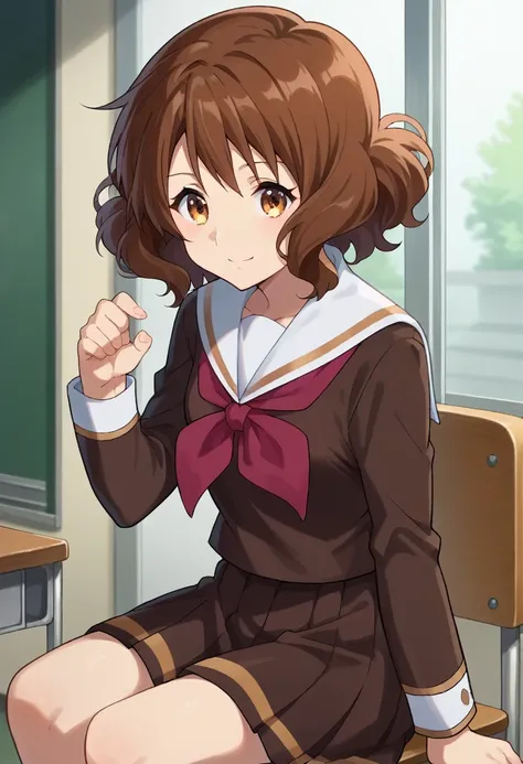 score_9, score_8_superior, score_7_superior, sauce_anime,
in the middle of nowhere, kumiko oumae, brown eyes, brown hair, short ...