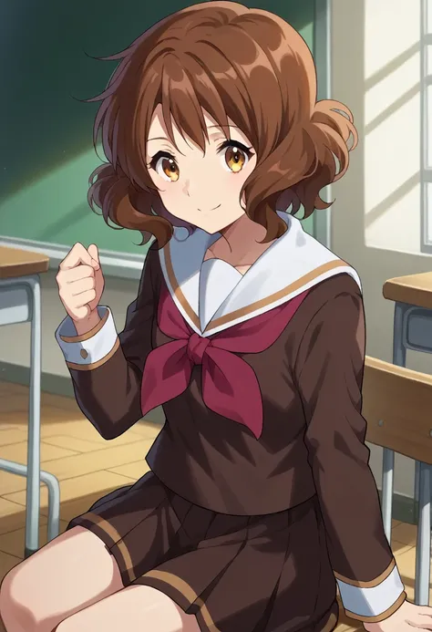 score_9, score_8_superior, score_7_superior, sauce_anime,
in the middle of nowhere, kumiko oumae, brown eyes, brown hair, short ...