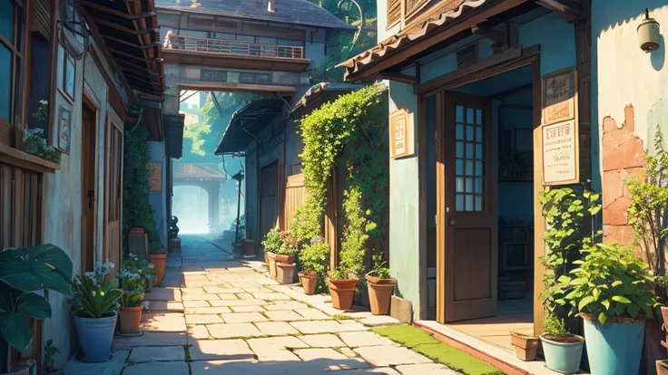 imagen ramdon, reminiscent of Studio Ghibli or Lofi illustrations
