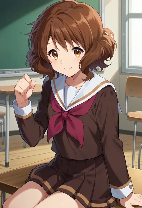 score_9, score_8_superior, score_7_superior, sauce_anime,
in the middle of nowhere, kumiko oumae, brown eyes, brown hair, short ...