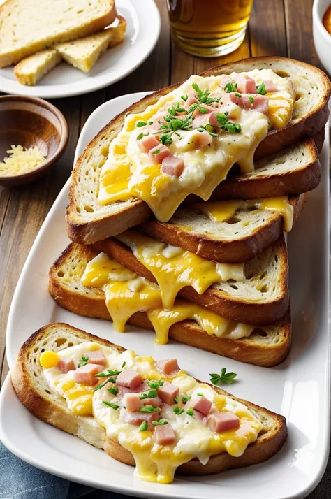 Ham and cheese toast