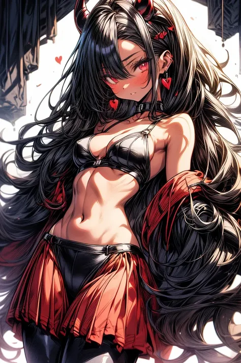 masterpiece, super detailed, high resolution, precision art, highly seductive anime girl. sexy and alluring, flawless dark red d...