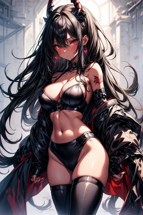 masterpiece, super detailed, high resolution, precision art, highly seductive anime girl. sexy and alluring, flawless dark red d...