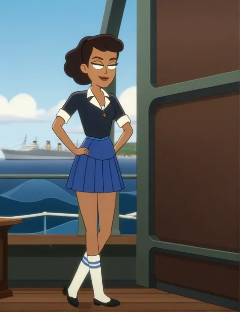 beckette mariner in mini skirt