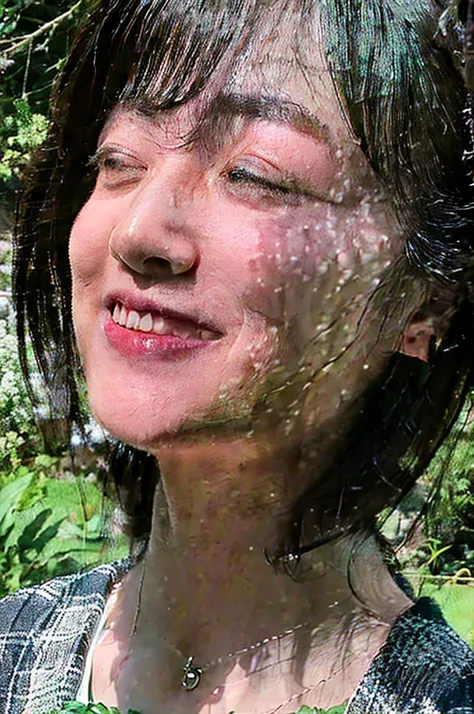 ((Highest quality)), ((masterpiece)), (detailed),Perfect Face,Japanese,landscape,Mature Woman,Upper Body