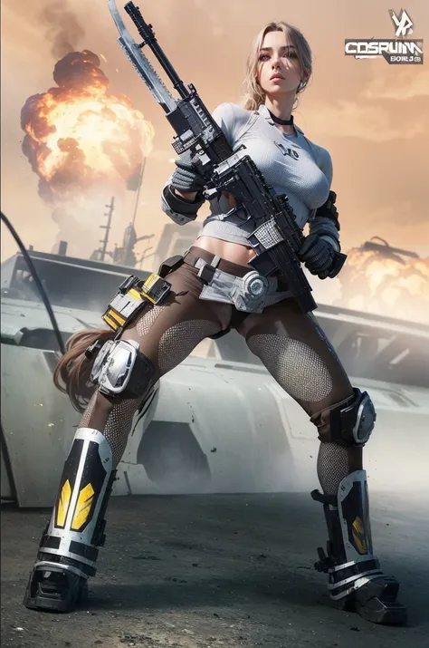 , ,Girl with machinegun in hand,  ,full body picture,thin micro bikini, ,,beautyful face, beautyful body, perfect anatomy, long  haired,sharp picture, high quality, ultrarealistic, 3D, bigital illustration, CGI,