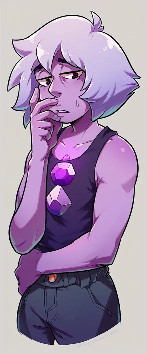 Amethyst from Steven Universe sad version in portrait