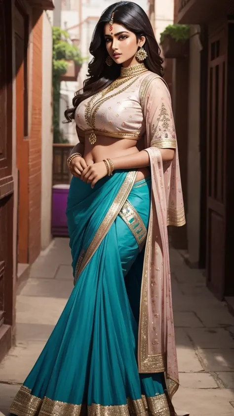 Beautiful plus size Indian super model with big .