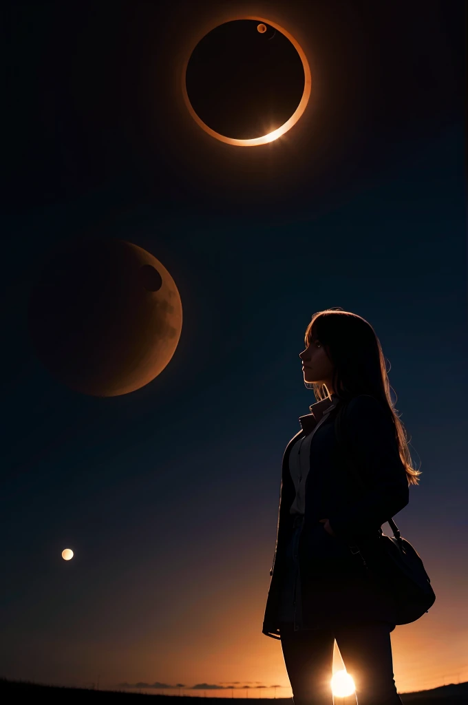 girl standing in front of an Eclipse