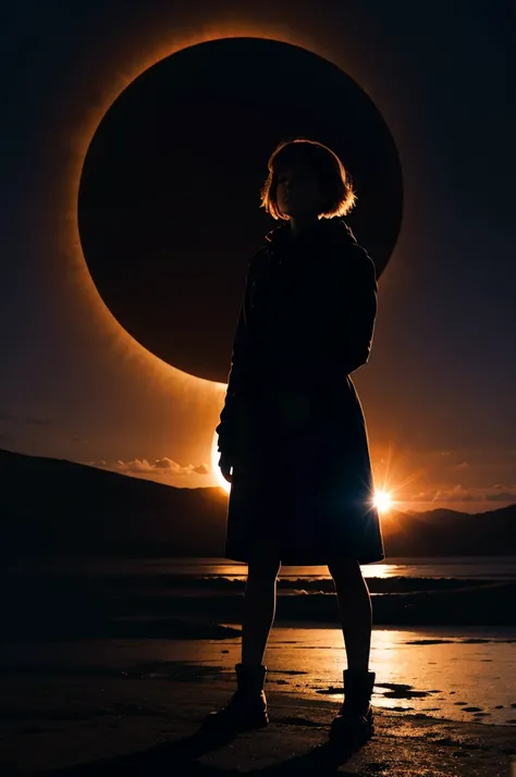 girl standing in front of an Eclipse