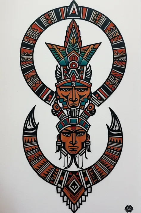 Design a tattoo inspired by Aztec culture 