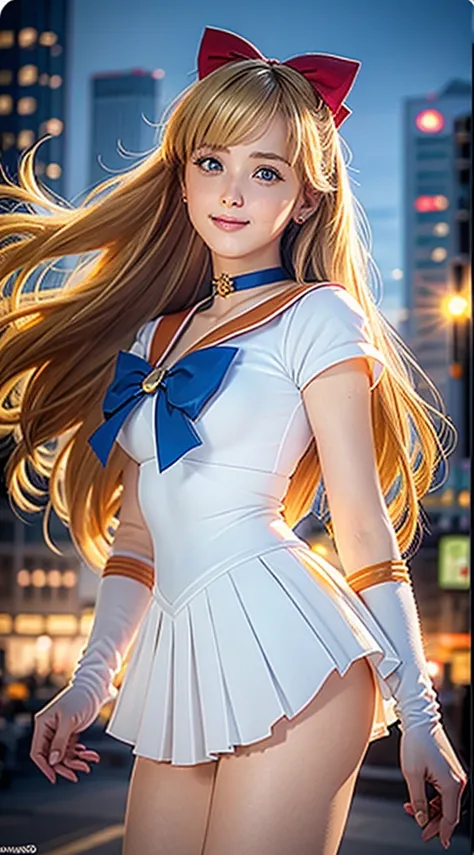 masterpiece, highest quality, high resolution, venus 1, one girl, alone, sailor warrior uniform, sailor venus, aino minako, blon...