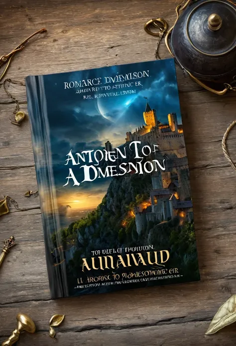 (best qualityer,4K,8k,high resolution,work of art:1.2),super verbose,(real,Photoreal,photo-real:1.37), Wattpad book cover for romance with travel to another dimension in the medieval era.


