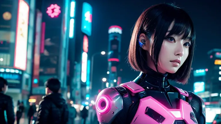 Japanese women　Beauty　cyber punk　Android