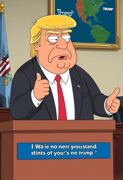 Family Guy, Trump, speech