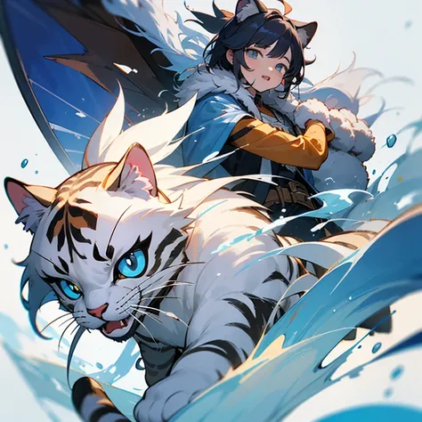 #### 3. Yuki - **name:** Yuki - **ability:** Can use magic to manipulate ice and snow. It has defensive magic that protects the peace of nature..
- **appearance:**
  - A Maine Coon cat with gray fur and large, calm blue eyes.. Her fur is very short and sof...