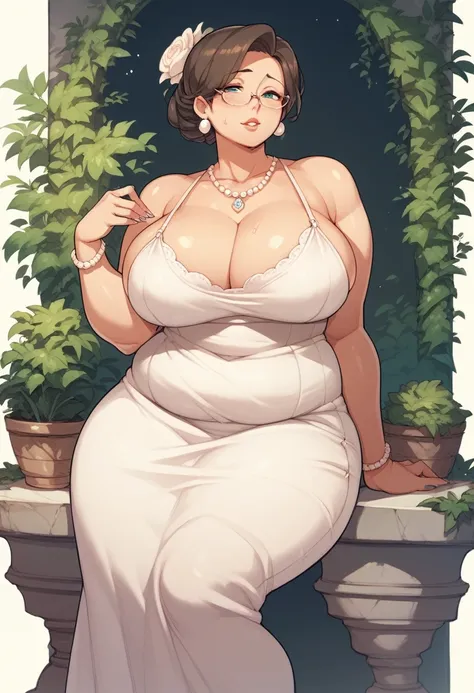 score_9, score_8_up, score_7_up, 1girl, cartoon, milf, chubby, dress