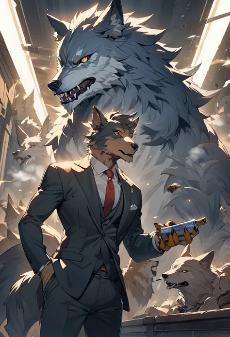 Wolf,beast,Humanoid,tobacco,suit,sexy