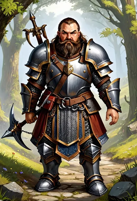 dwarf with corssbow and heavy chain armor