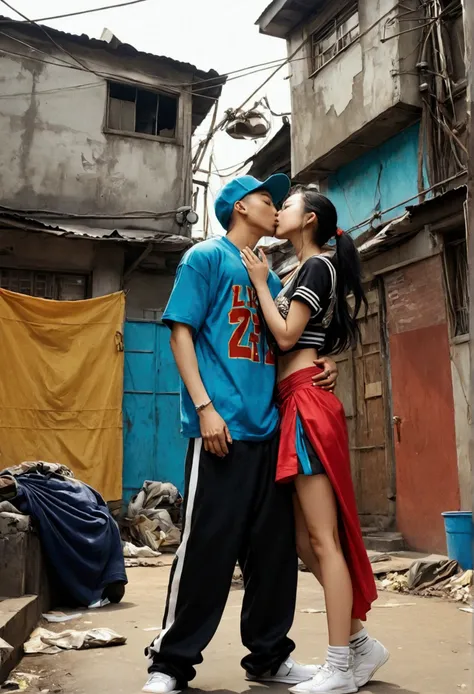 Slums、Kissing Scene、hip hop fashion style、