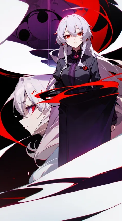 Highest quality　I have long hair　Gray Hair　Yakumo Yukari　Red eyes　I dont have anything　Odd Eye　One person　