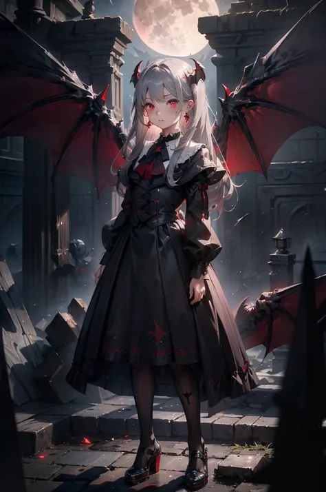 (Highest quality,Very detailed,High resolution:1.2),One Girl,Gray Hair,The most beautiful girl in human history,Owns a gigantic kiln twice his height,暗い red eyes (暗いred eyes:1.1),暗い aura(aura:1.1),(mysterious,Ghostly:1.1) atmosphere,Looks like half a demon...