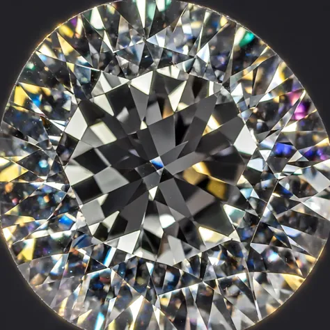 multicolored sparkling diamonds reflect light piled up on a black background.