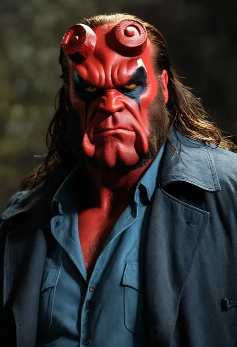 David harbour  as Hellboy realistic as movie description