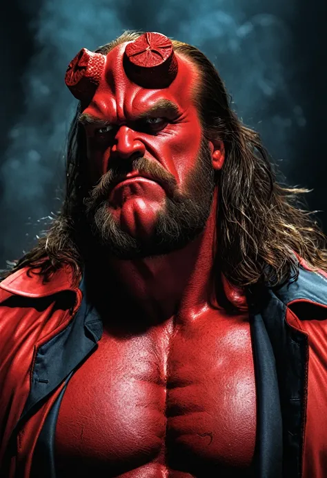 David harbour  as Hellboy realistic as movie description