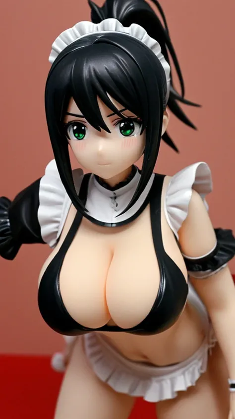 Big Breasts,Black Hair,Arena,ponytail,Bikini Armor,Maid clothes