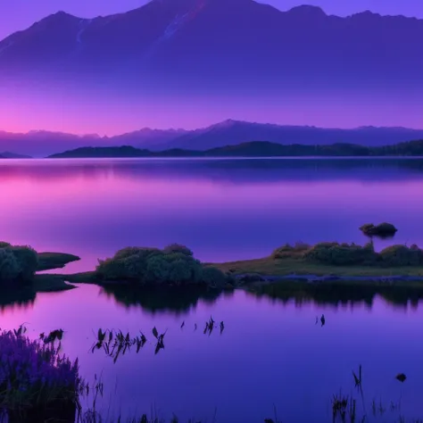 purple flowers in a field next to a lake and mountains, new zealand landscape, beautiful lake background, stunning nature in background, beautiful lake, breathtaking landscape, new zealand, a beautiful landscape, beautiful landscape, beautiful serene lands...