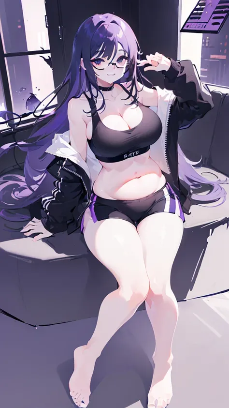 (Cafe Background:1.5), chair, (sedentary:1.5), window, sunlight, (Beautiful shades:1.5), Dynamic Pose Dynamic Angle, [ 4k digital art ]!!,(big bust, prominent cleavage:1.5), (Black eyes with a slight purple tint:1.5), (a devastated expression, dead eyes, d...