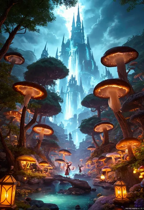 
    "A magical forest with glowing mushrooms and fairies dancing among the trees"
    "A surreal landscape with floating islands and crystal waterfalls"
    "A dreamlike cityscape with towering spires and glowing neon lights"
　"dashed eye"