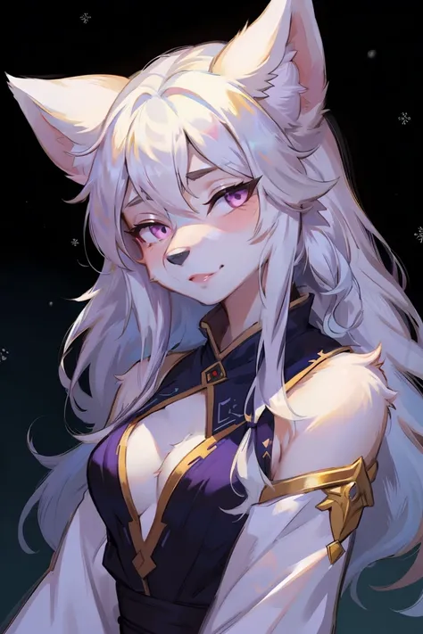 Top quality, best quality, High-quality illustrations, masterpiece, Ultra-high resolution, 详细background, (Wolf_girl:1.2),Beautiful figure,Height 193 cm,close_up,(Fluffy anthropomorphic furry :1.6),curls,fur,Neck hair,Extremely fine fur,aldult, 33 years old...