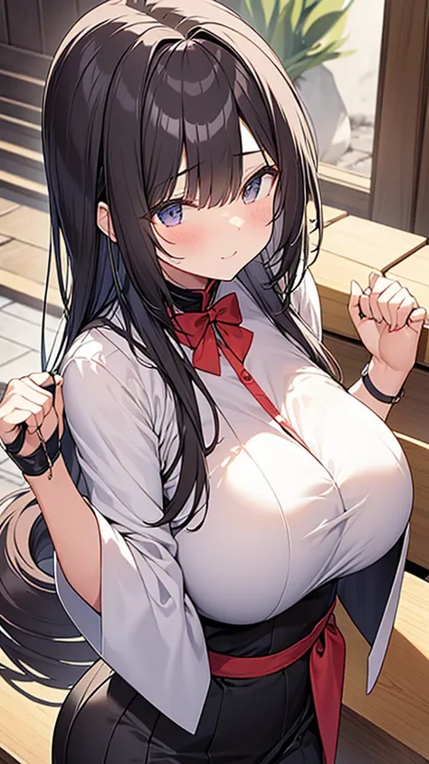 独奏  (her breasts are massaged by a man&#39;s hands:1.9. pout your lips) ,break,(white collared sleeveless shirt, tall woman, bla...