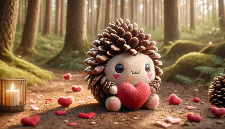 hedgehog in the forest, made of pinecone, ral-smlvltnpls, ral-mytfrst