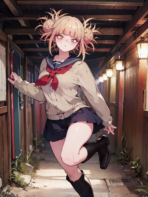  toga himiko、Official Art、masterpiece、Super Resolution、Highest quality、Faithful to the original、thigh、Knee-high boots
