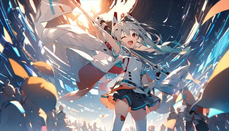 Hatsune Miku　Singing　real　The background is amazing　Ayanami Rei　Rei Ayanami