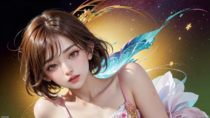 One girl, alone, flower畑, flower, (Official Art, unity 8k wallpaper, Super detailed, beautifully、aesthetic, masterpiece ,Highest quality:1.3), (Dynamic Angle:1.4), (Floating colorful sparkles:1) , elegant, Vibrant colors, Highly detailed face, Detailed eye...