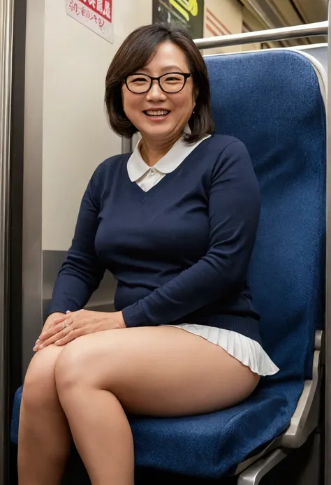 50 year old mature adult woman、Men holding penises and surrounding a girl、Teasing Smile、、From the penis、in the train、女の子のためのBukkake、Thick thighs、Plump、Voluptuous、Plump Mature Woman、sweater、Tight mini skirt、underwear、Sitting on a chair and spreading your le...