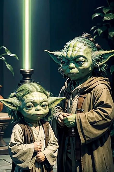 short male yoda twins with huge banged mullets