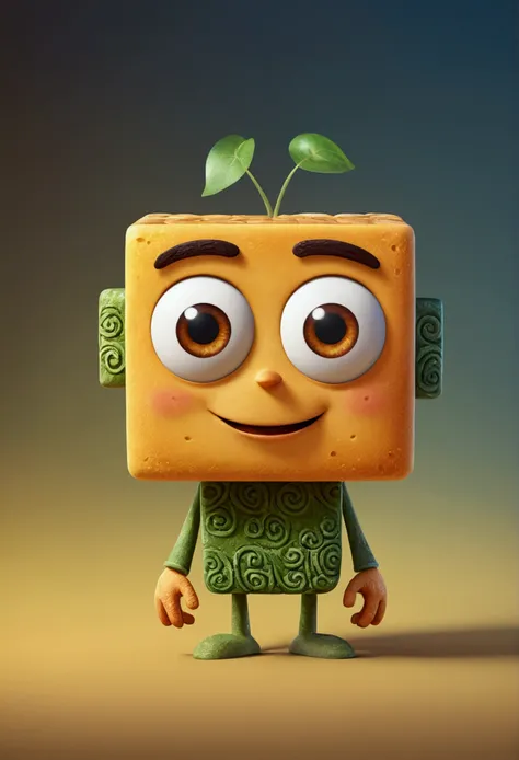 square character with friendly look